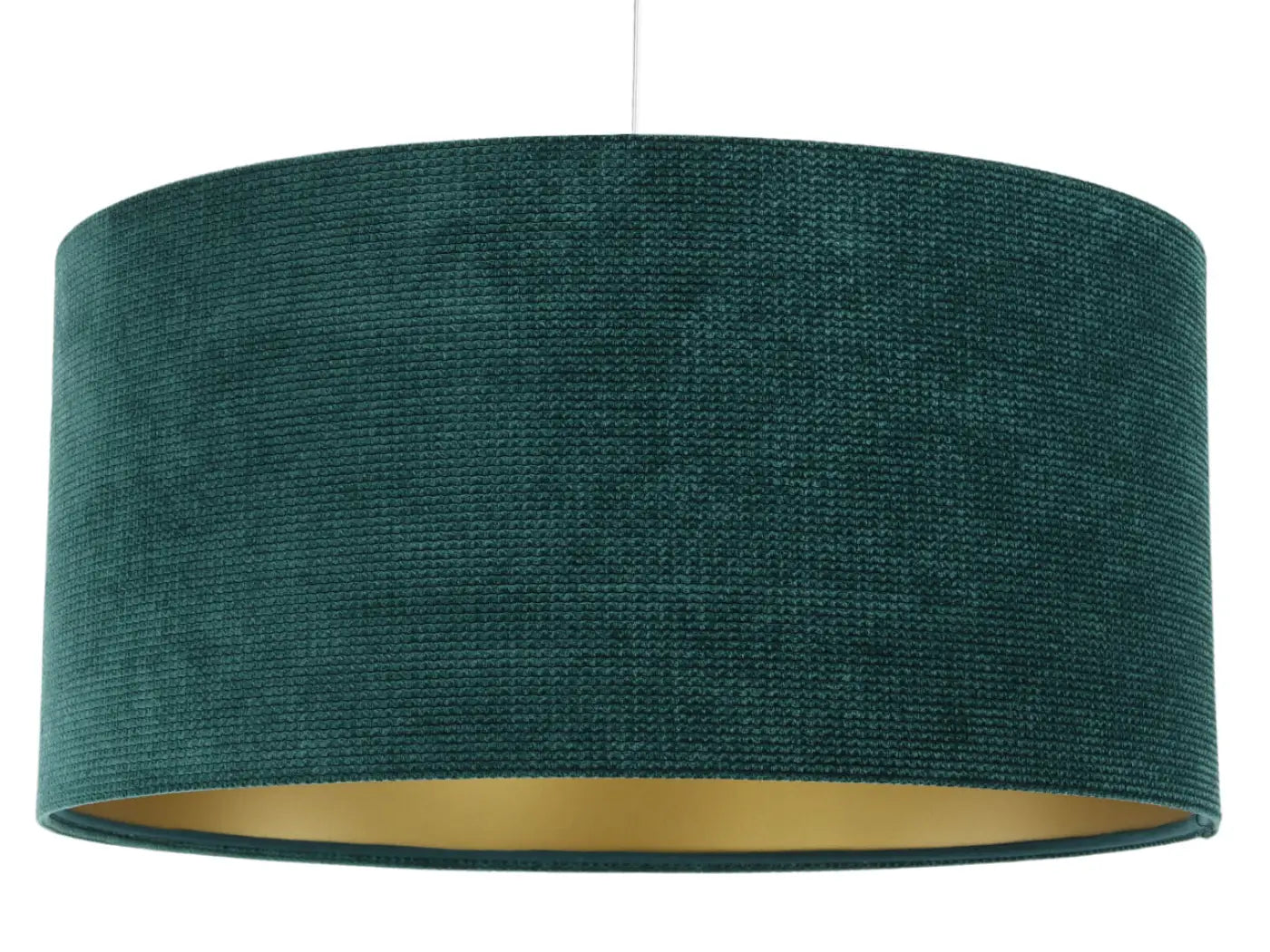 Suspension Luminaire Moderne en Tissu - Glamour Structural Velour (Vert/Doré)