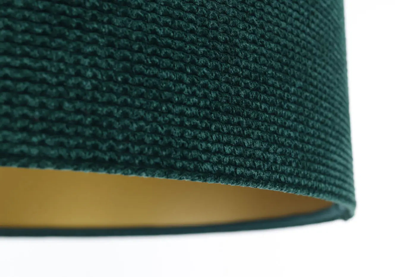 Suspension Luminaire Moderne en Tissu - Glamour Structural Velour (Vert/Doré)