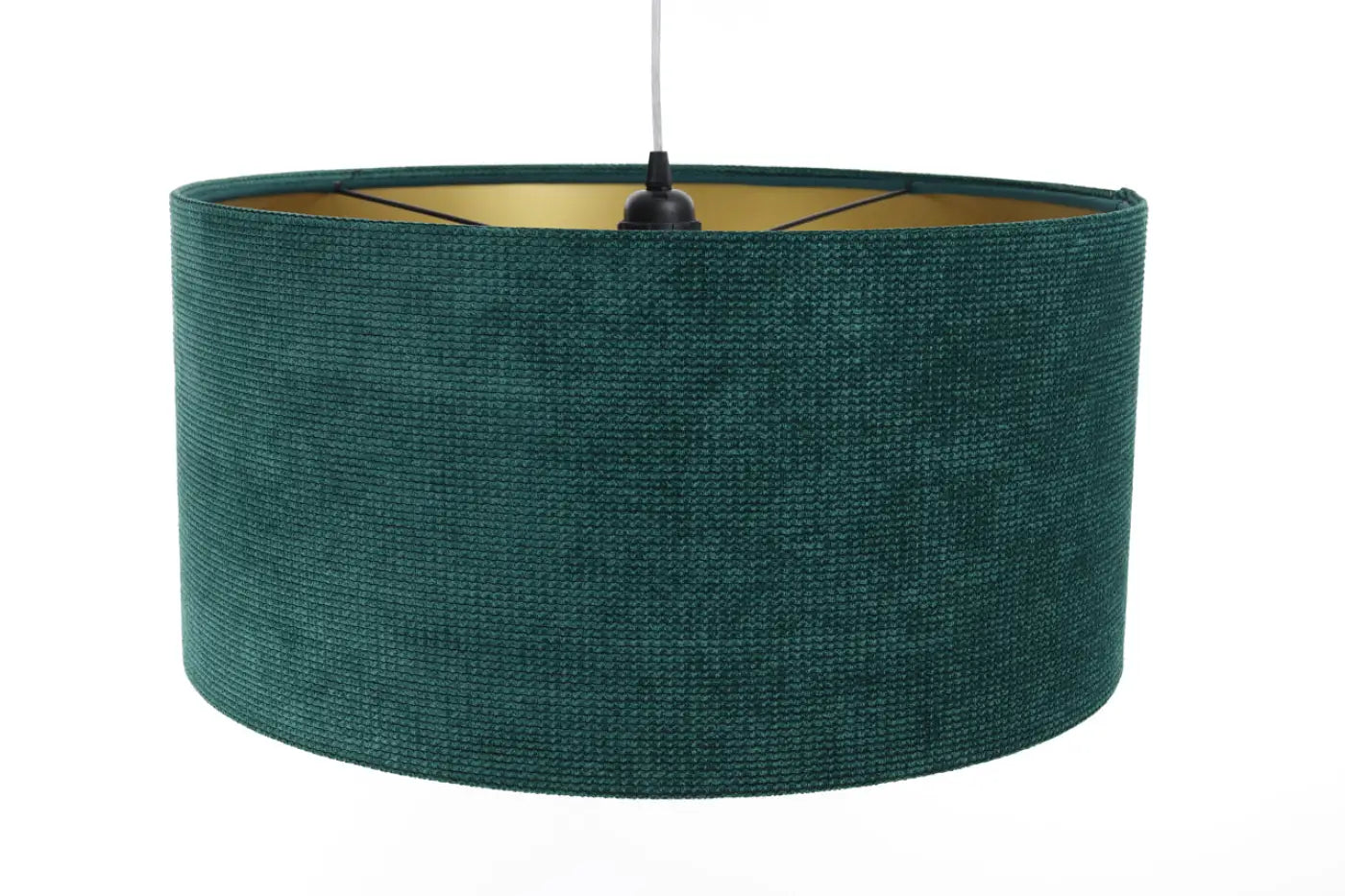 Suspension Luminaire Moderne en Tissu - Glamour Structural Velour (Vert/Doré)
