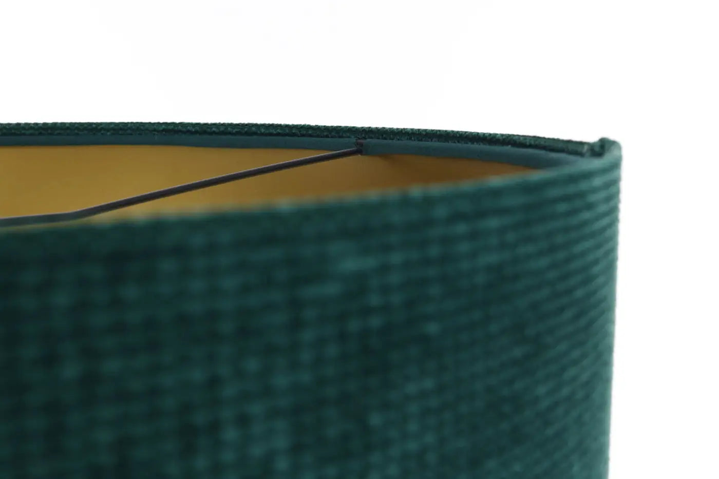 Suspension Luminaire Moderne en Tissu - Glamour Structural Velour (Vert/Doré)