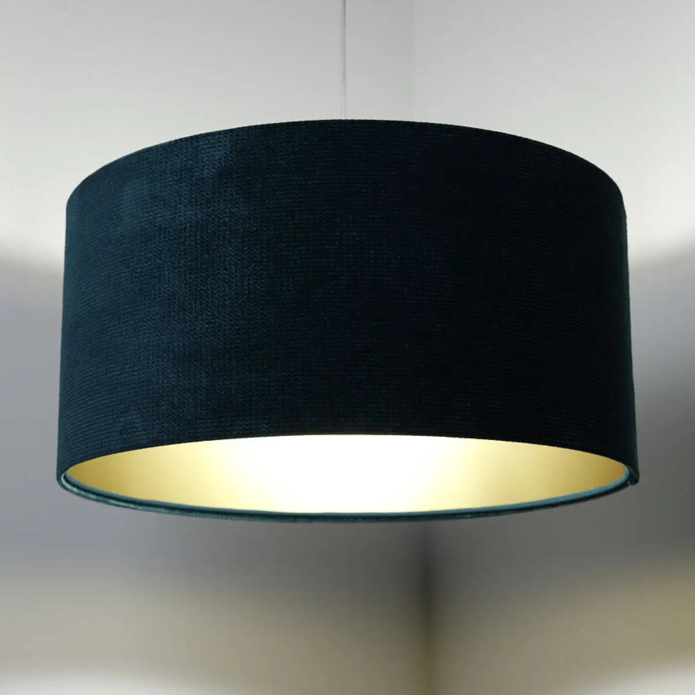 Suspension Luminaire Moderne en Tissu - Glamour Structural Velour (Vert/Doré)