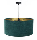 Suspension Luminaire Moderne en Tissu - Glamour Structural Velour (Vert/Doré)