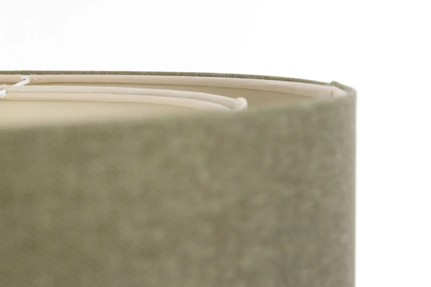 Suspension Luminaire Moderne en Tissu - Duo Boho Elegant (Vert Gris/Crème/Ecru)