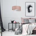 Suspension Luminaire (Vieux Rose/Gris Clair) en Tissu