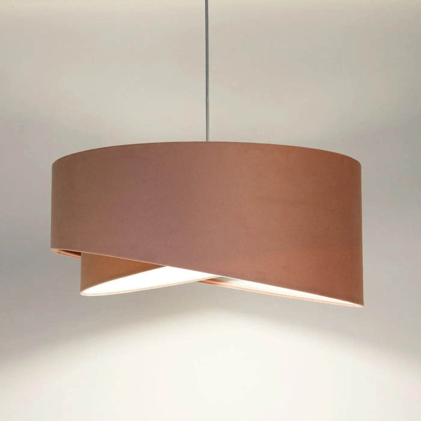 Suspension Luminaire (Vieux Rose/Gris Clair) en Tissu