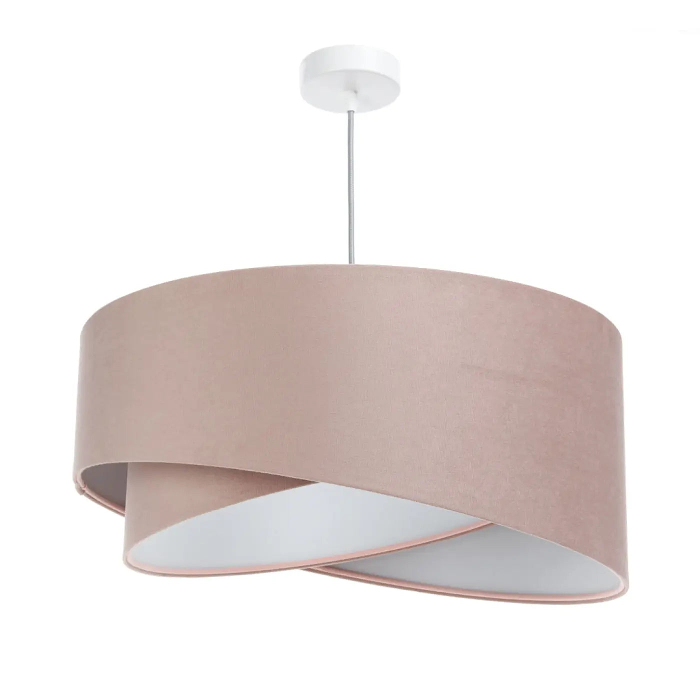 Suspension Luminaire (Vieux Rose/Gris Clair) en Tissu