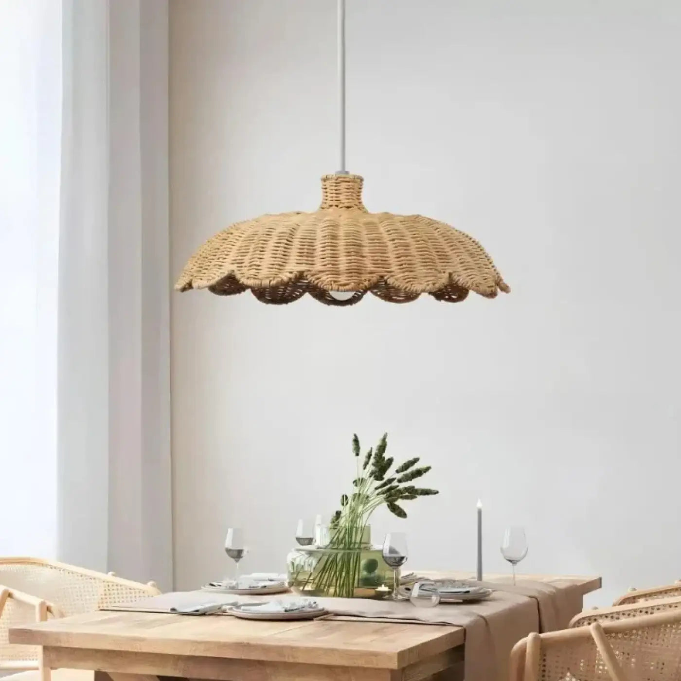 Suspension Luminaire Boheme en Rotin - Tiron