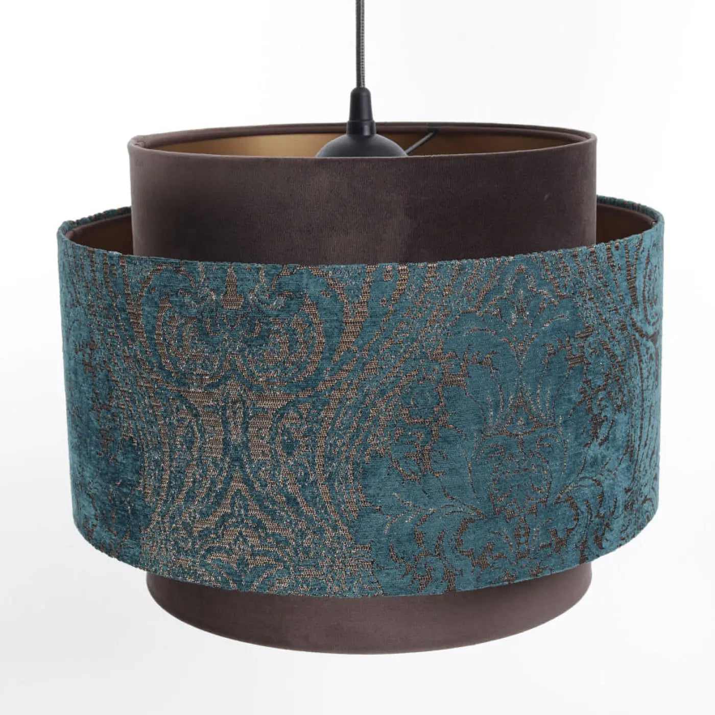 Suspension Luminaire Chic - Doblo (Marron/Turquoise/Cuivré)
