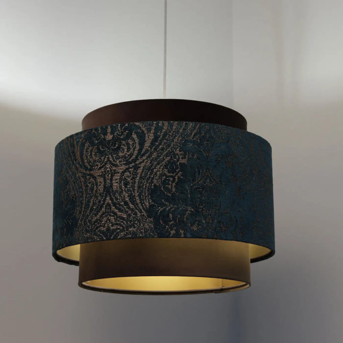 Suspension Luminaire Chic - Doblo (Marron/Turquoise/Cuivré)