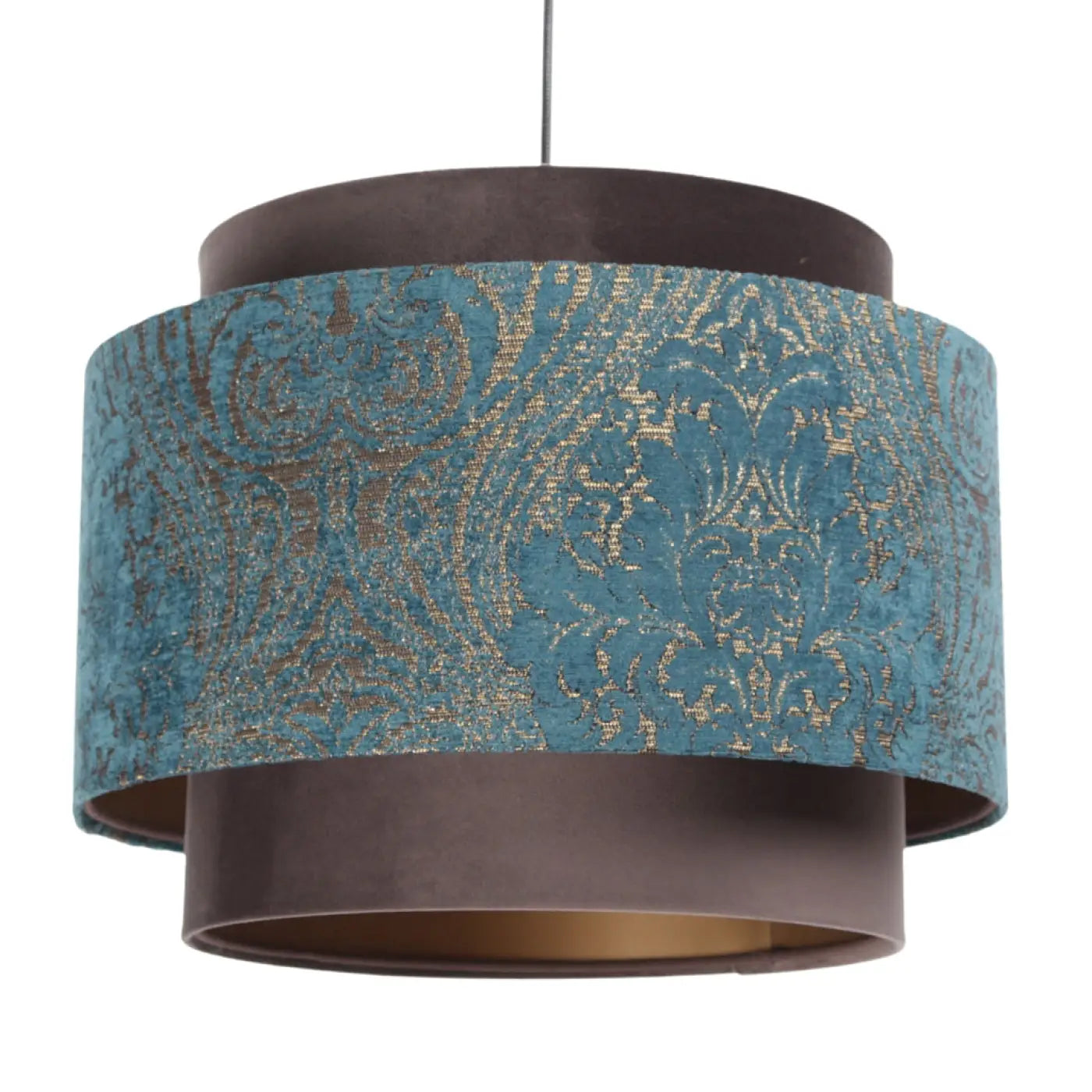 Suspension Luminaire Chic - Doblo (Marron/Turquoise/Cuivré)