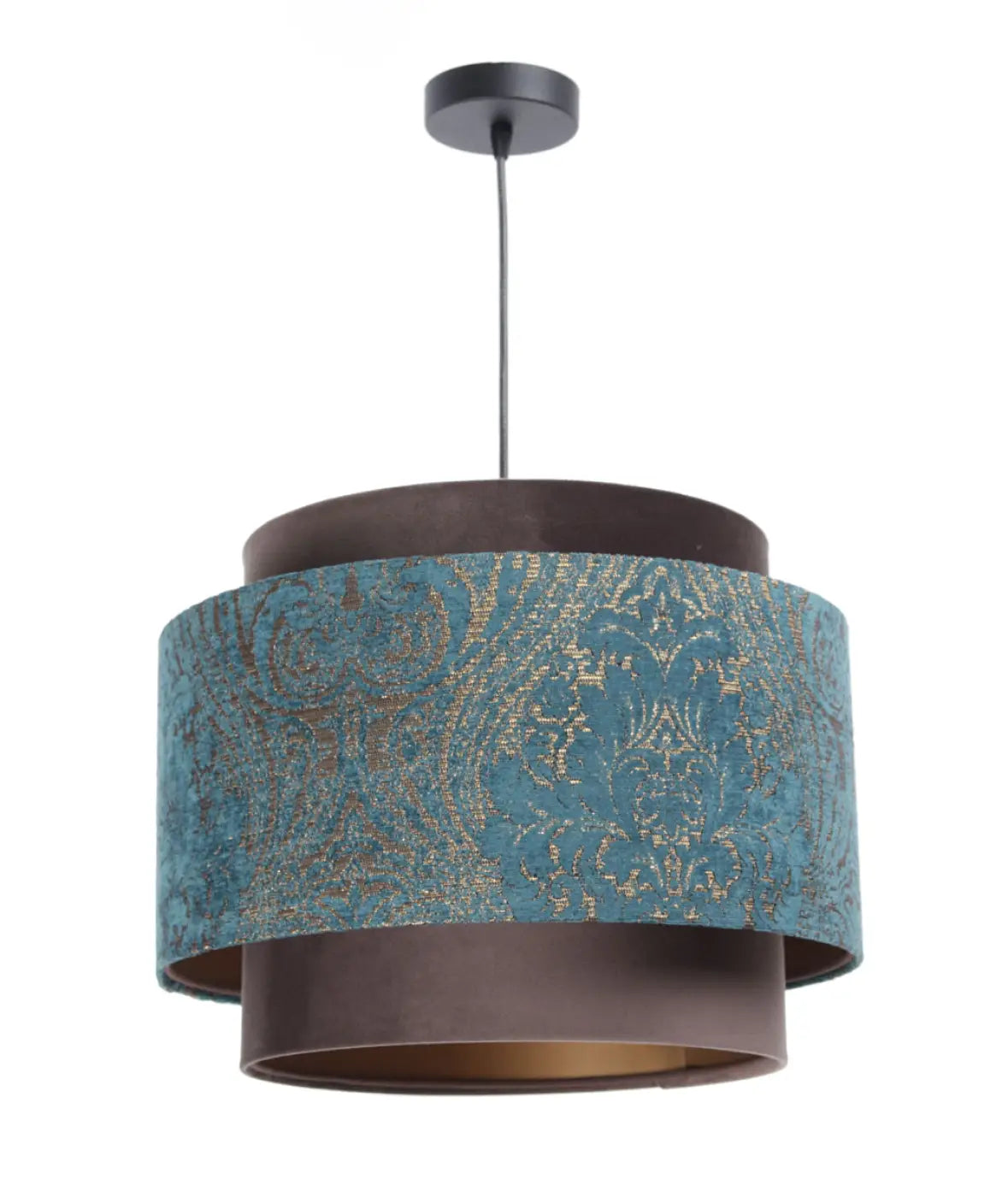 Suspension Luminaire Chic - Doblo (Marron/Turquoise/Cuivré)
