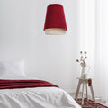 Suspension Luminaire Moderne en Rotin - Sensei Rattan (Rouge)