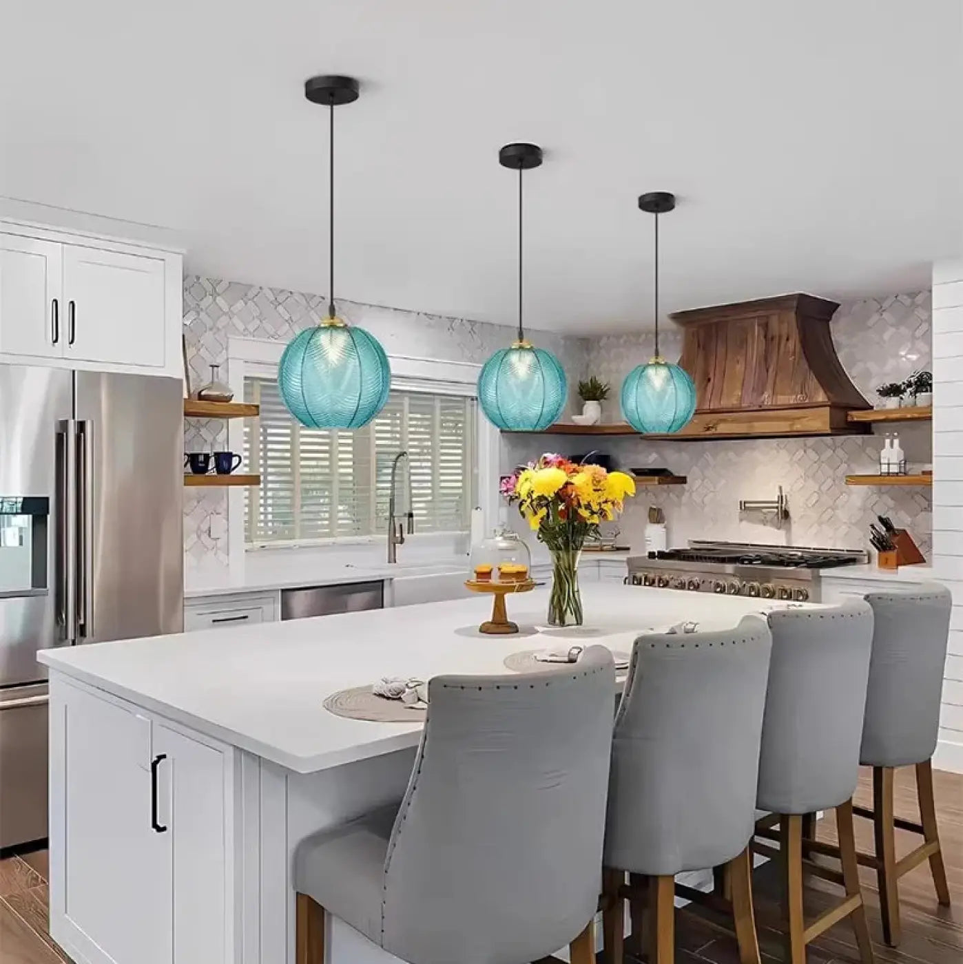 Suspension Luminaire Design en Verre - Aqua