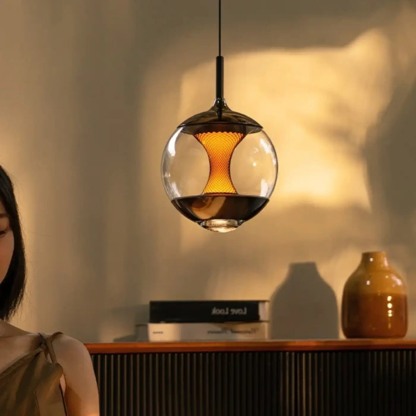 Suspension Luminaire Elegant en Verre - Luami