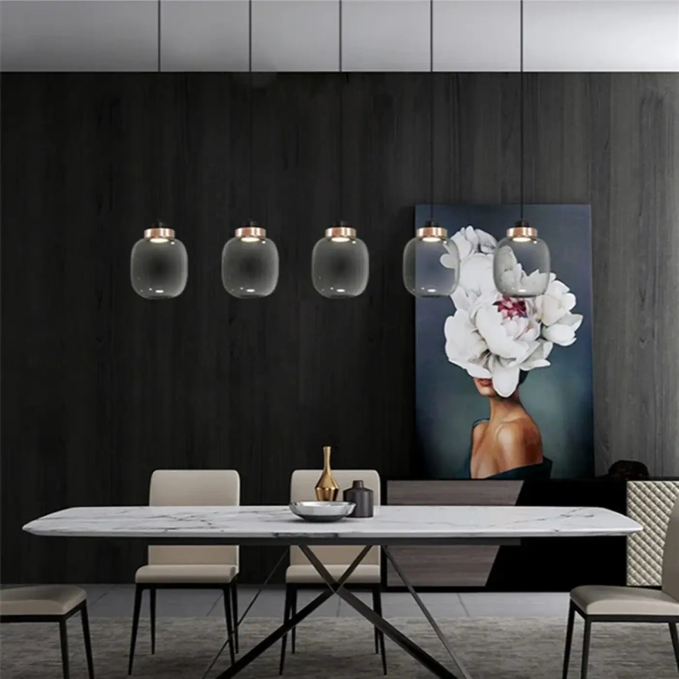 Suspension Luminaire Chic en Verre - Mistral
