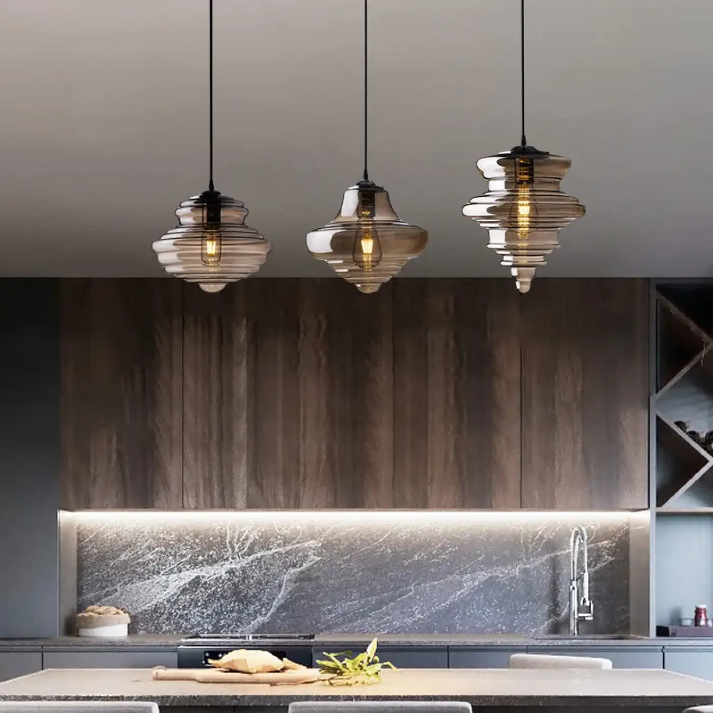 Suspension Luminaire Retro en Verre - Ondor