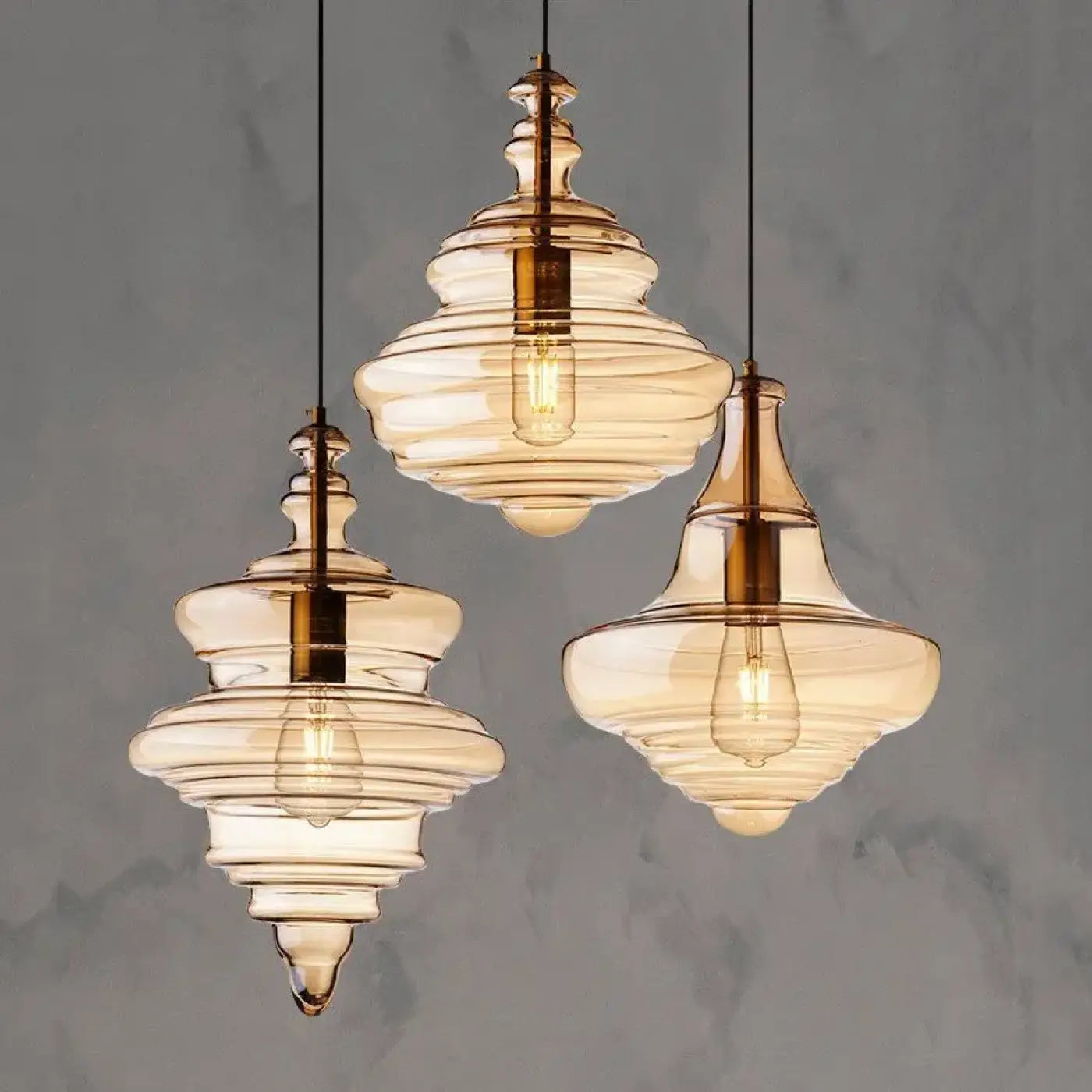 Suspension Luminaire Retro en Verre - Ondor