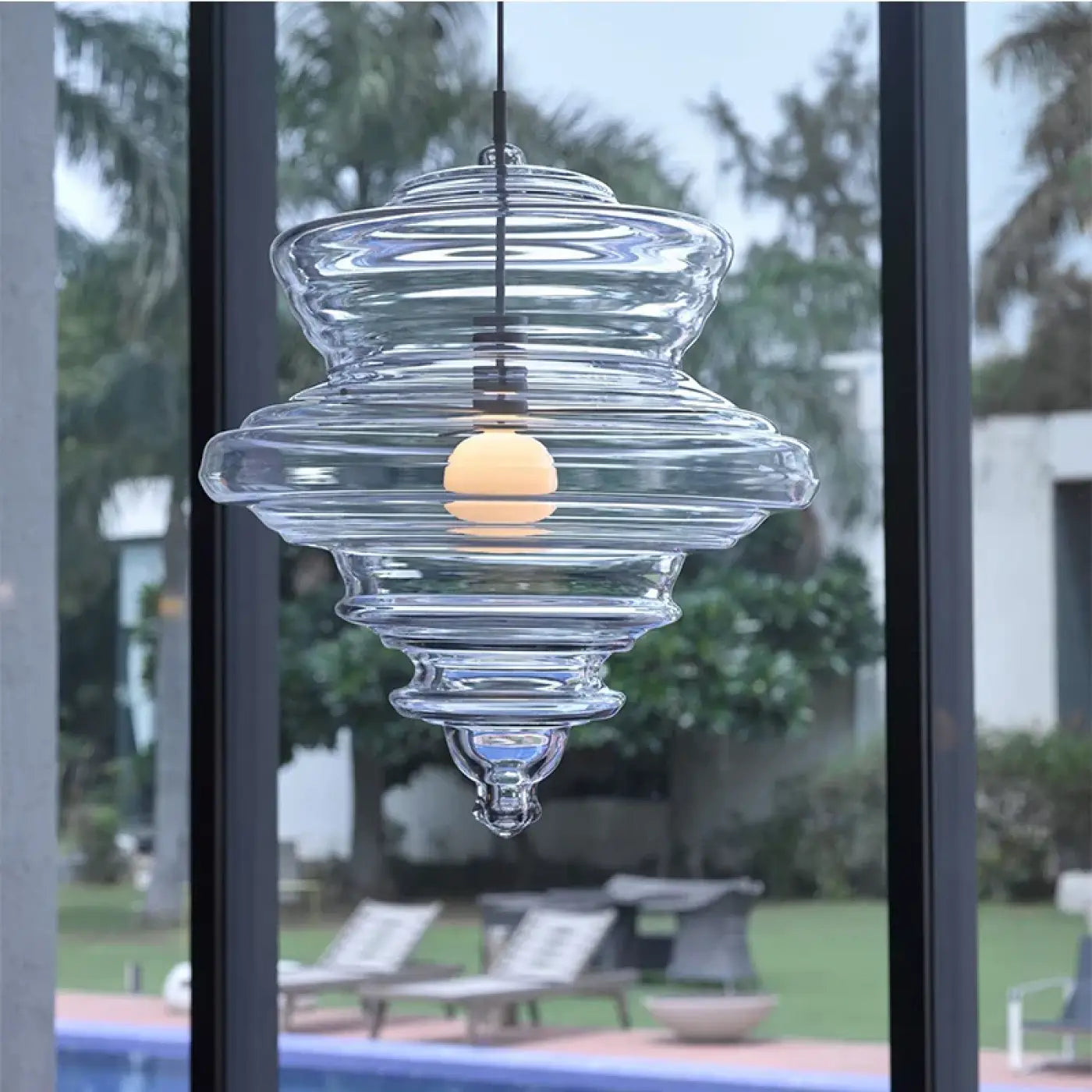 Suspension Luminaire Elegant en Verre - Sibate