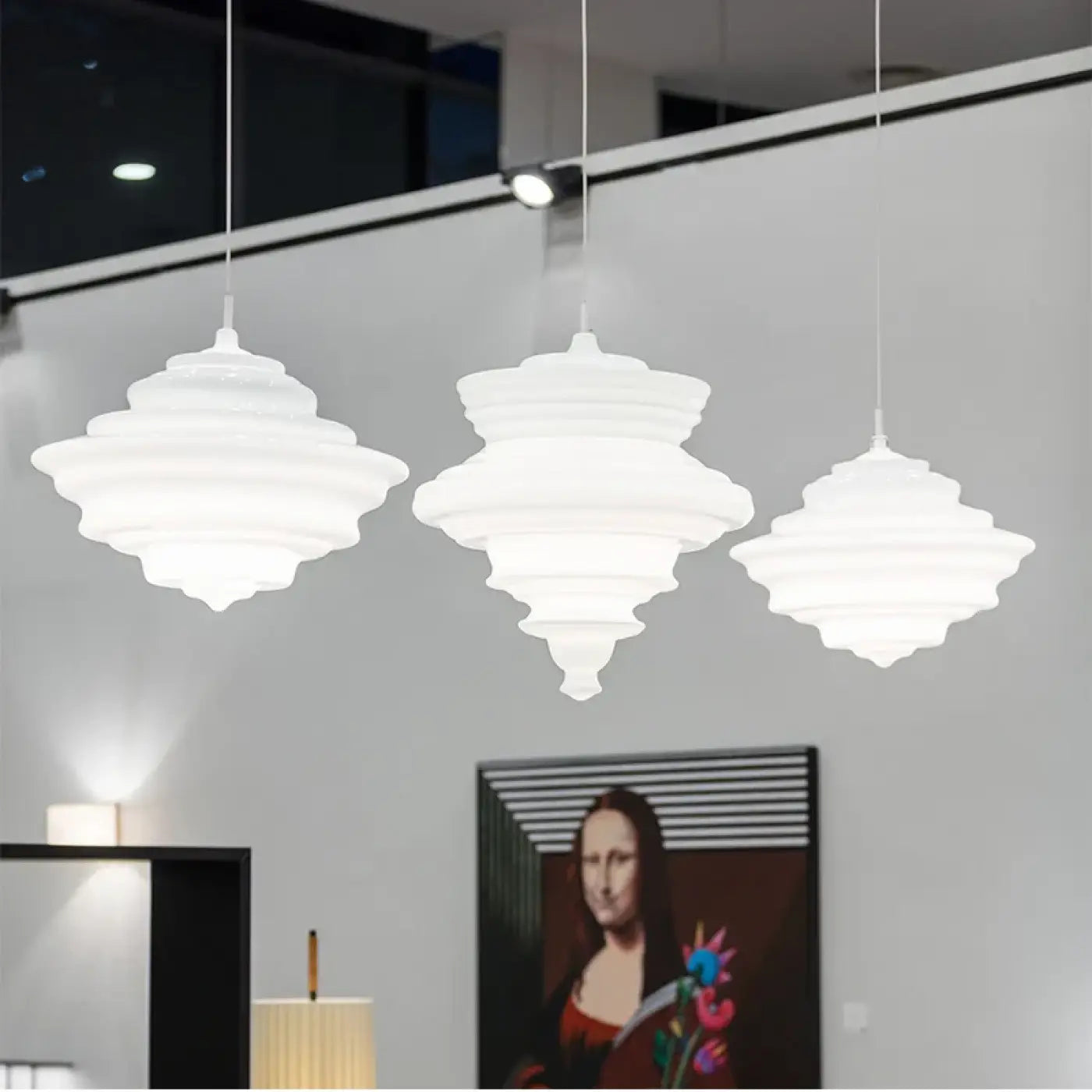 Suspension Luminaire Elegant en Verre - Sibate