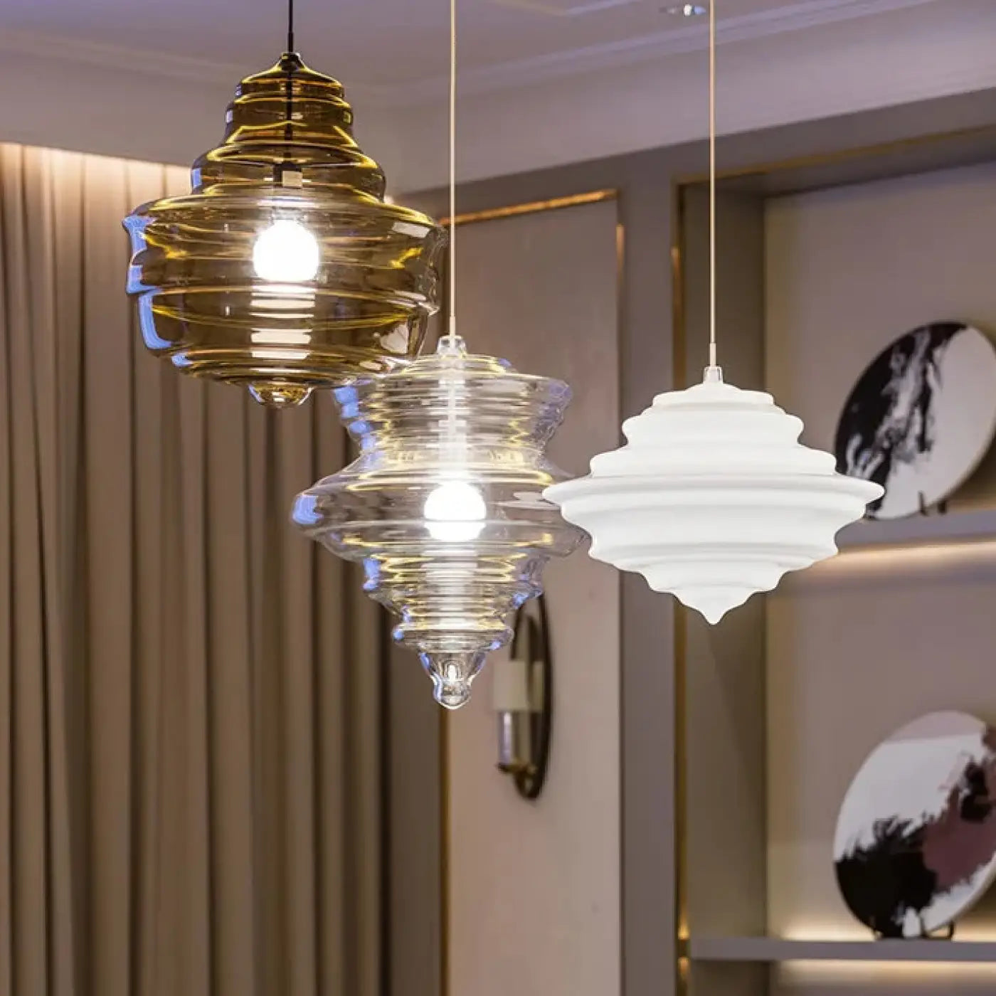 Suspension Luminaire Elegant en Verre - Sibate