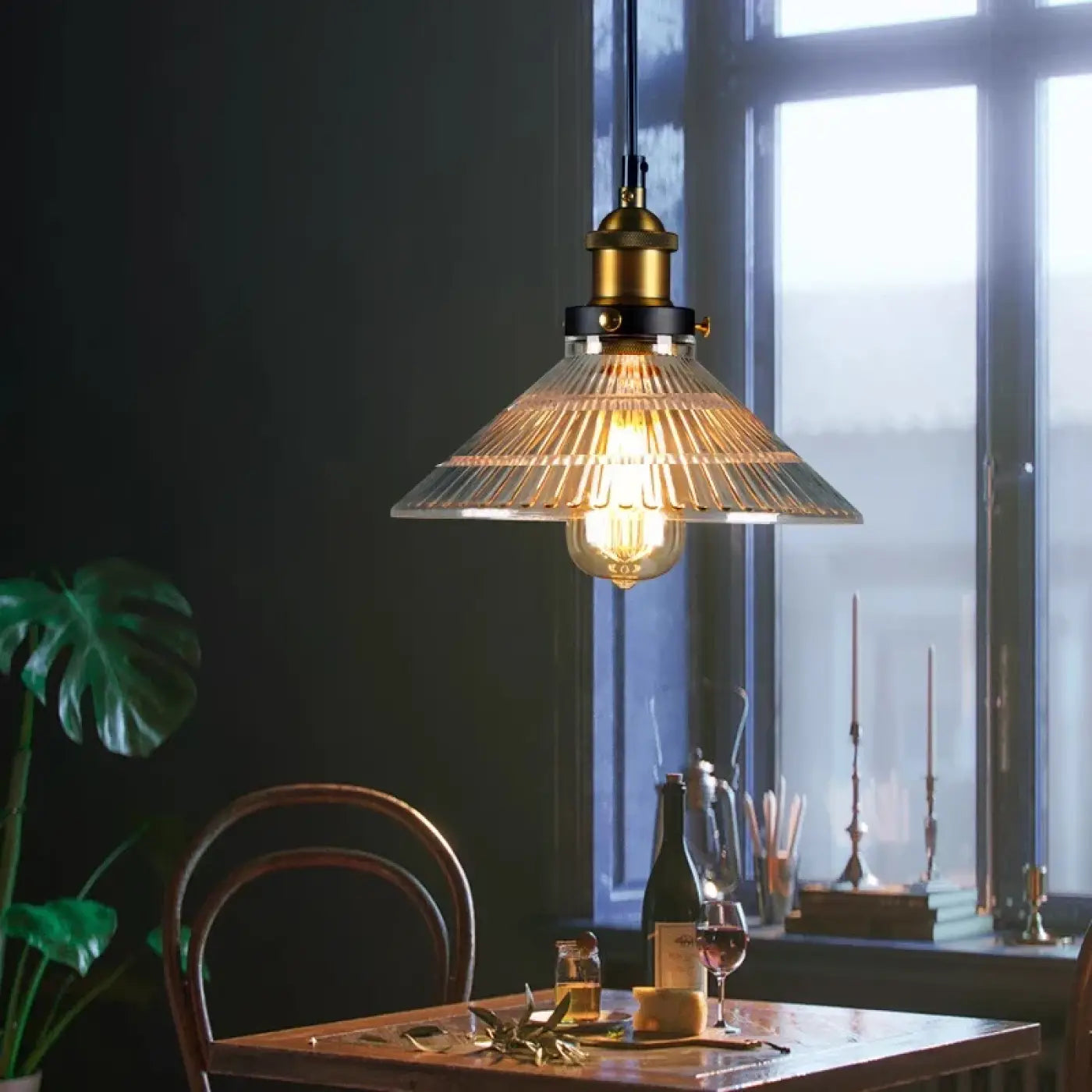 Suspension Luminaire Vintage en Verre - Cute