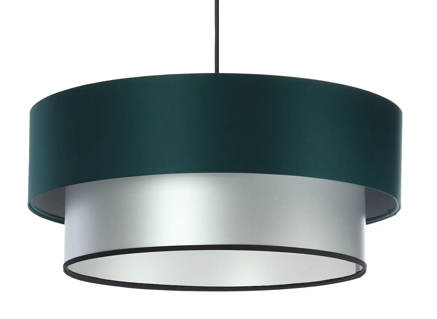 Suspension Luminaire Design - Duo (Vert Foncé/Argent)