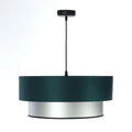 Suspension Luminaire Design - Duo (Vert Foncé/Argent)