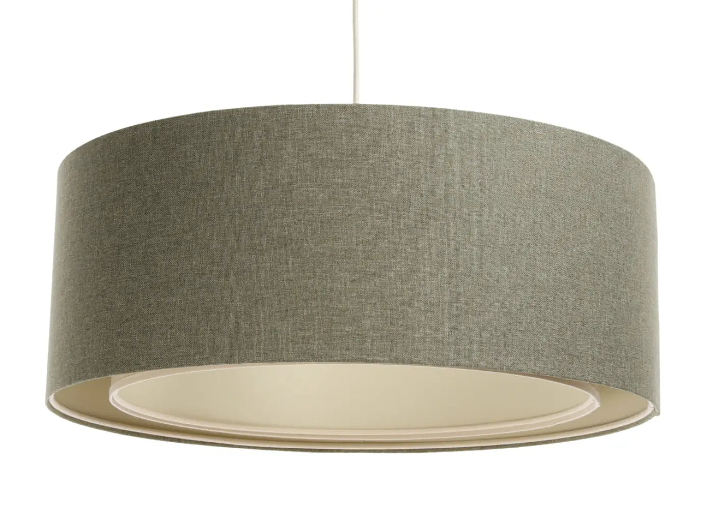 Suspension Luminaire Design - Duo Boho Elegant  (Vert Gris/Écru)