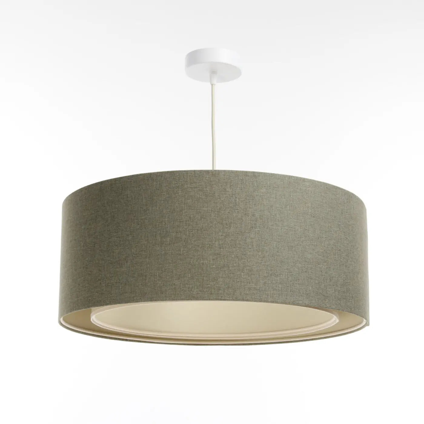 Suspension Luminaire Design - Duo Boho Elegant  (Vert Gris/Écru)