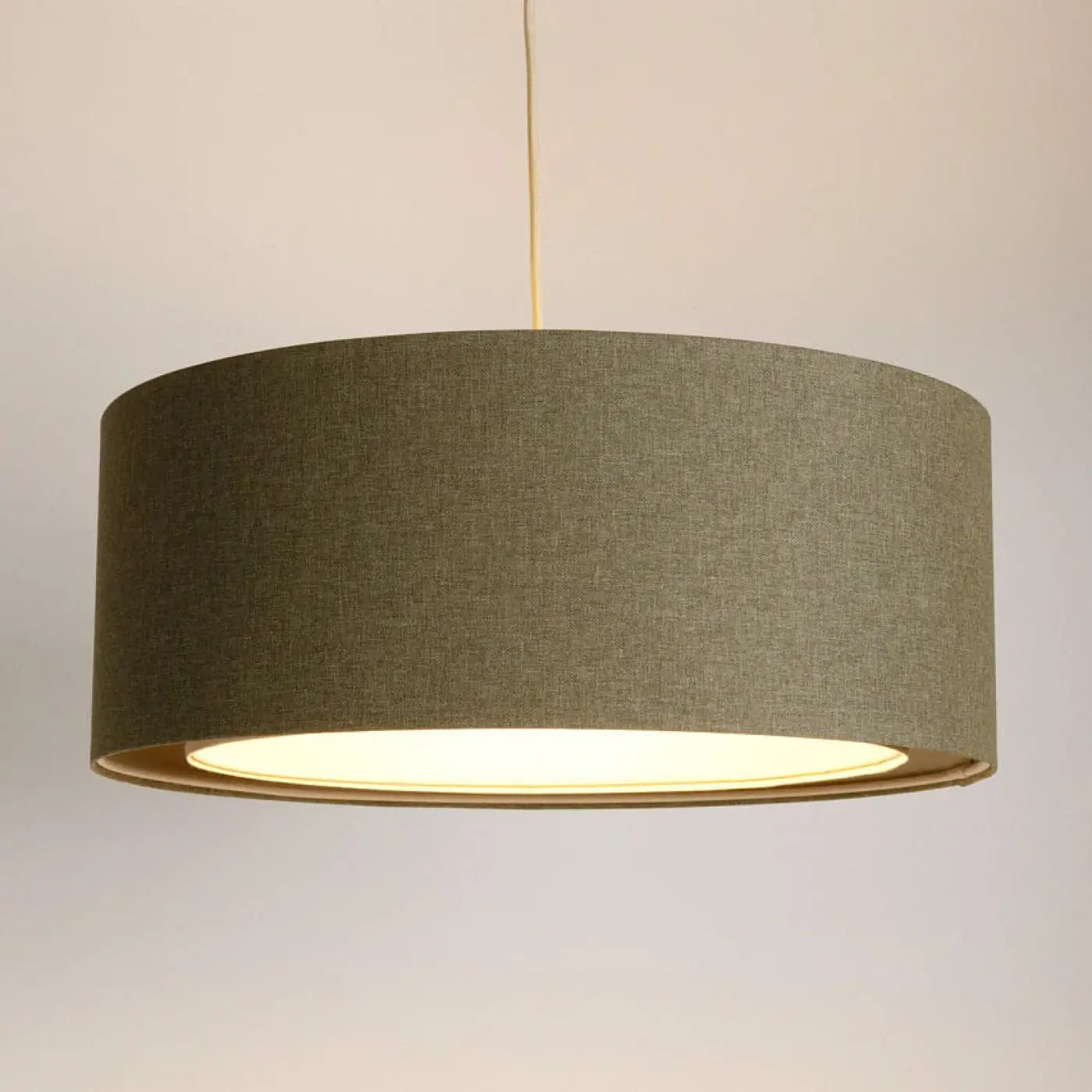 Suspension Luminaire Design - Duo Boho Elegant  (Vert Gris/Écru)