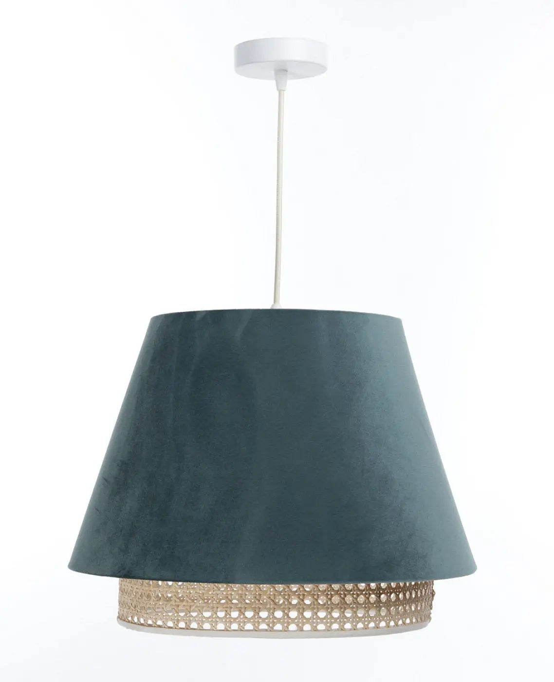 Suspension Luminaire Moderne en Rotin - Sensei Rattan (Vert)