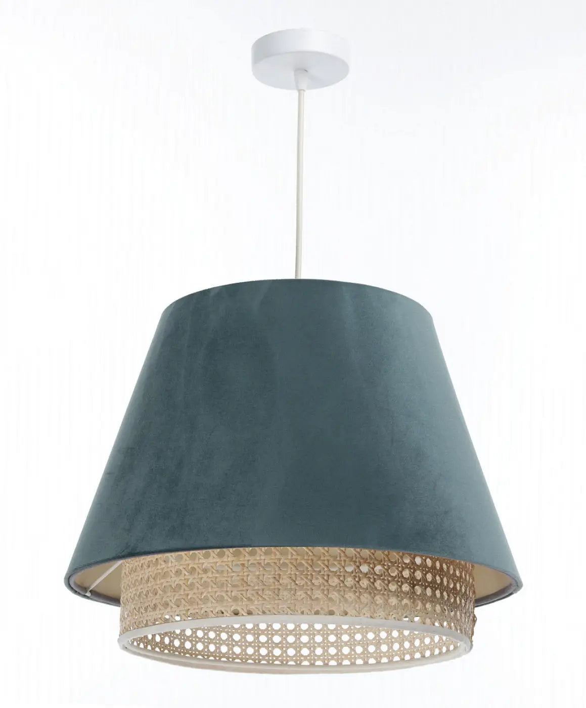 Suspension Luminaire Moderne en Rotin - Sensei Rattan (Vert)