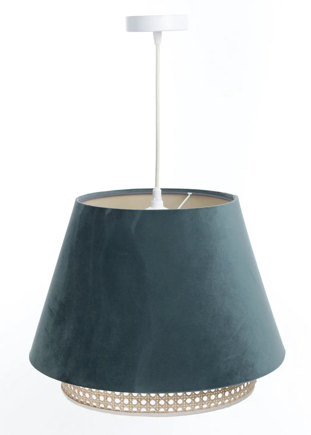 Suspension Luminaire Moderne en Rotin - Sensei Rattan (Vert)
