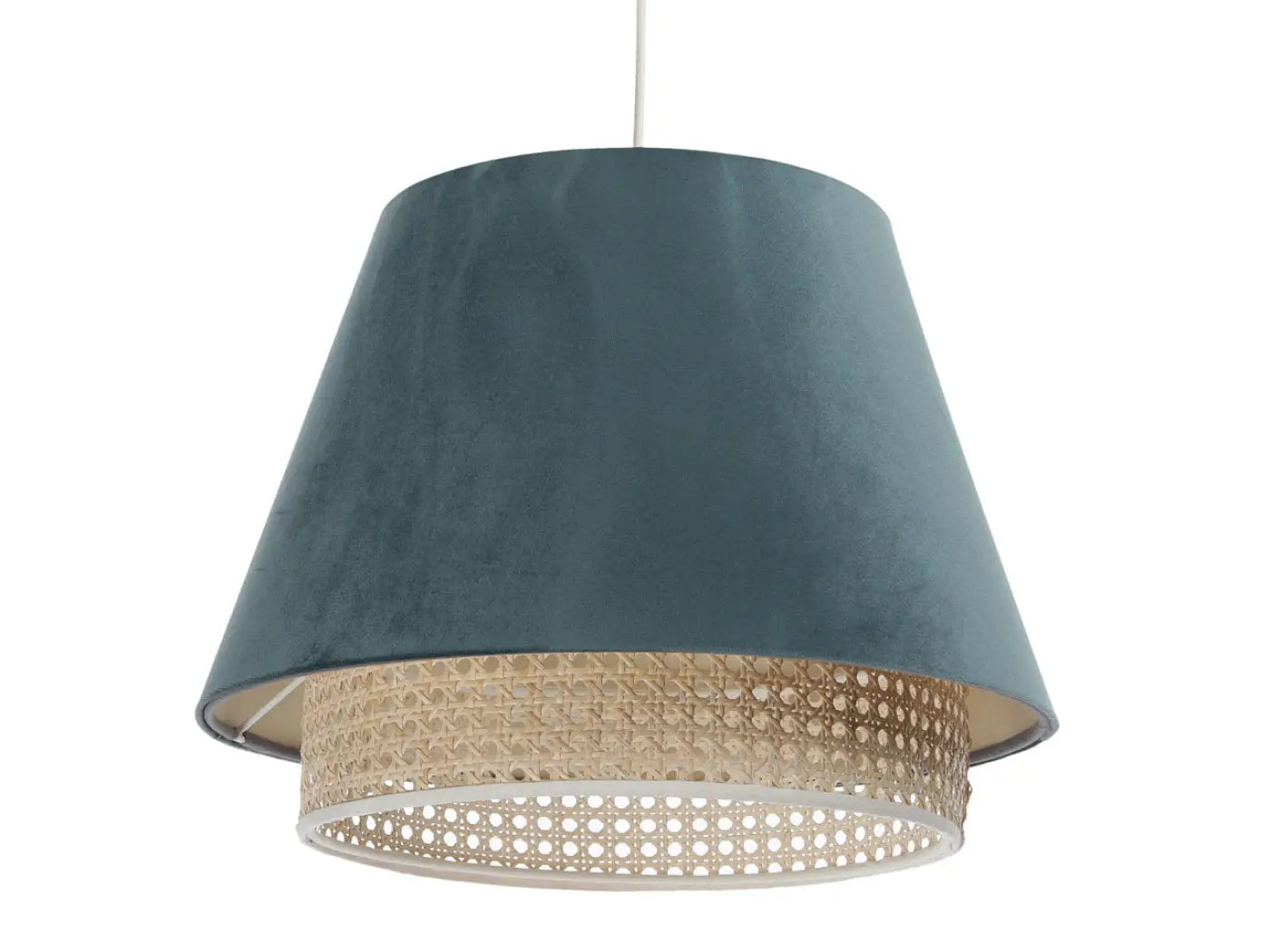 Suspension Luminaire Moderne en Rotin - Sensei Rattan (Vert)