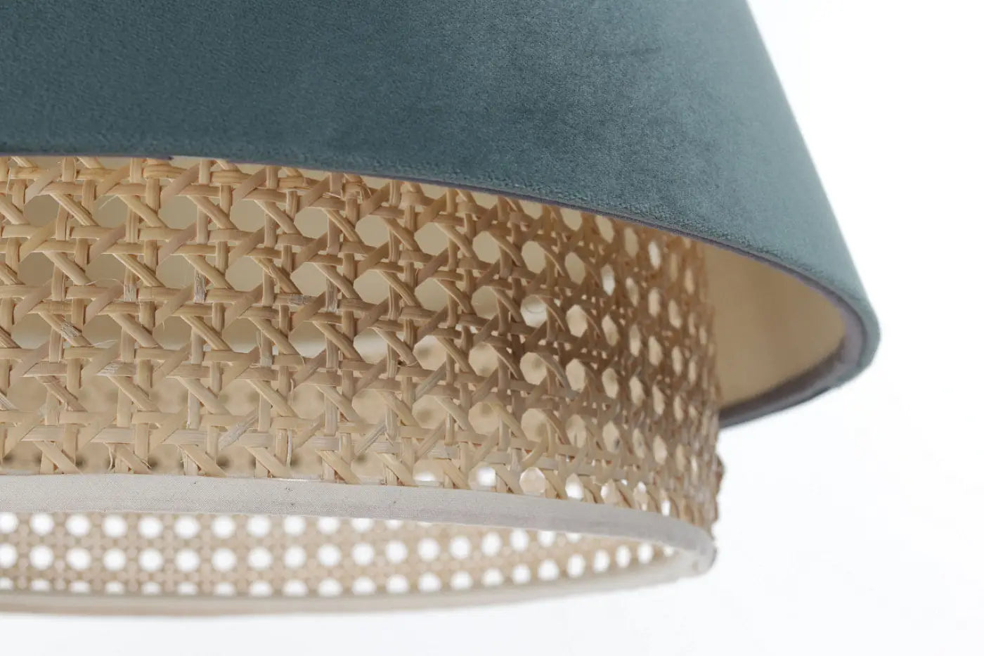 Suspension Luminaire Moderne en Rotin - Sensei Rattan (Vert)