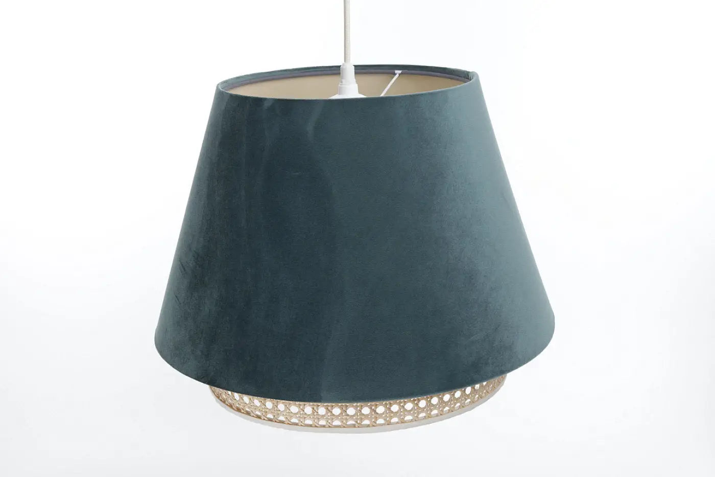 Suspension Luminaire Moderne en Rotin - Sensei Rattan (Vert)