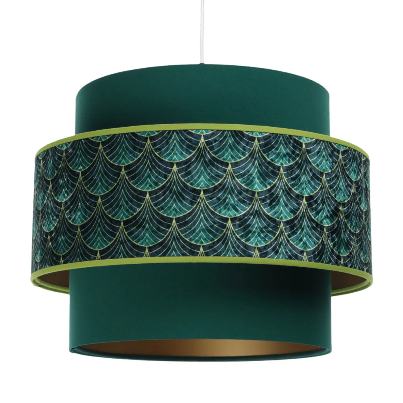 Suspension Luminaire - Doblo (Vert/Doré)