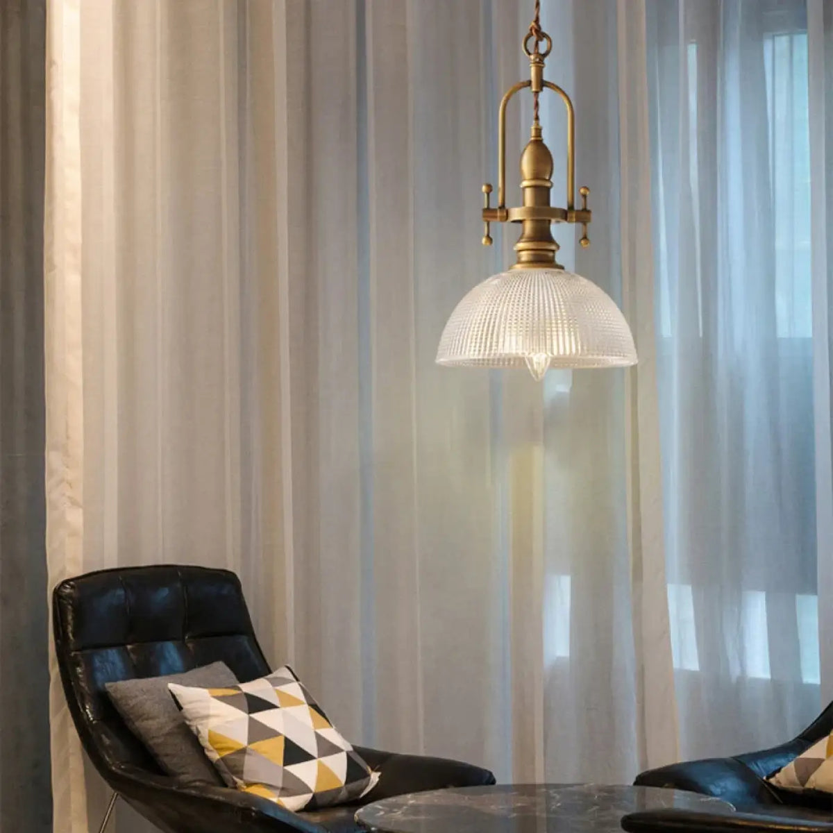 Suspension Luminaire Vintage en Laiton - Luxo