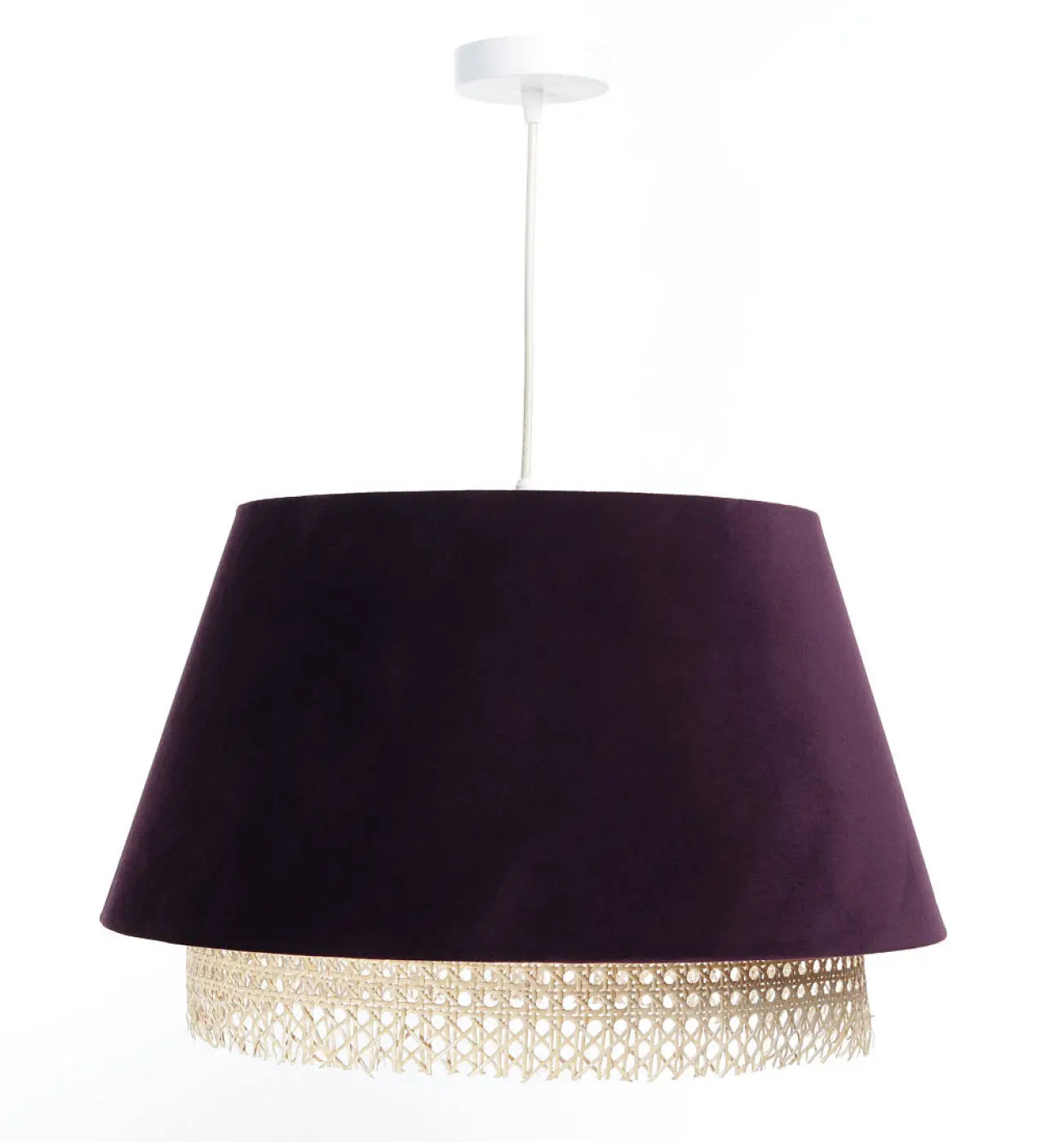 Suspension Luminaire Moderne en Rotin - Sensei Rattan (Violet)