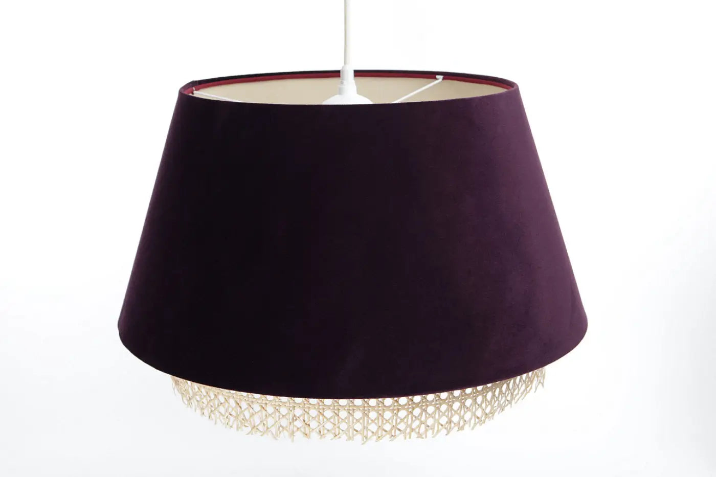 Suspension Luminaire Moderne en Rotin - Sensei Rattan (Violet)