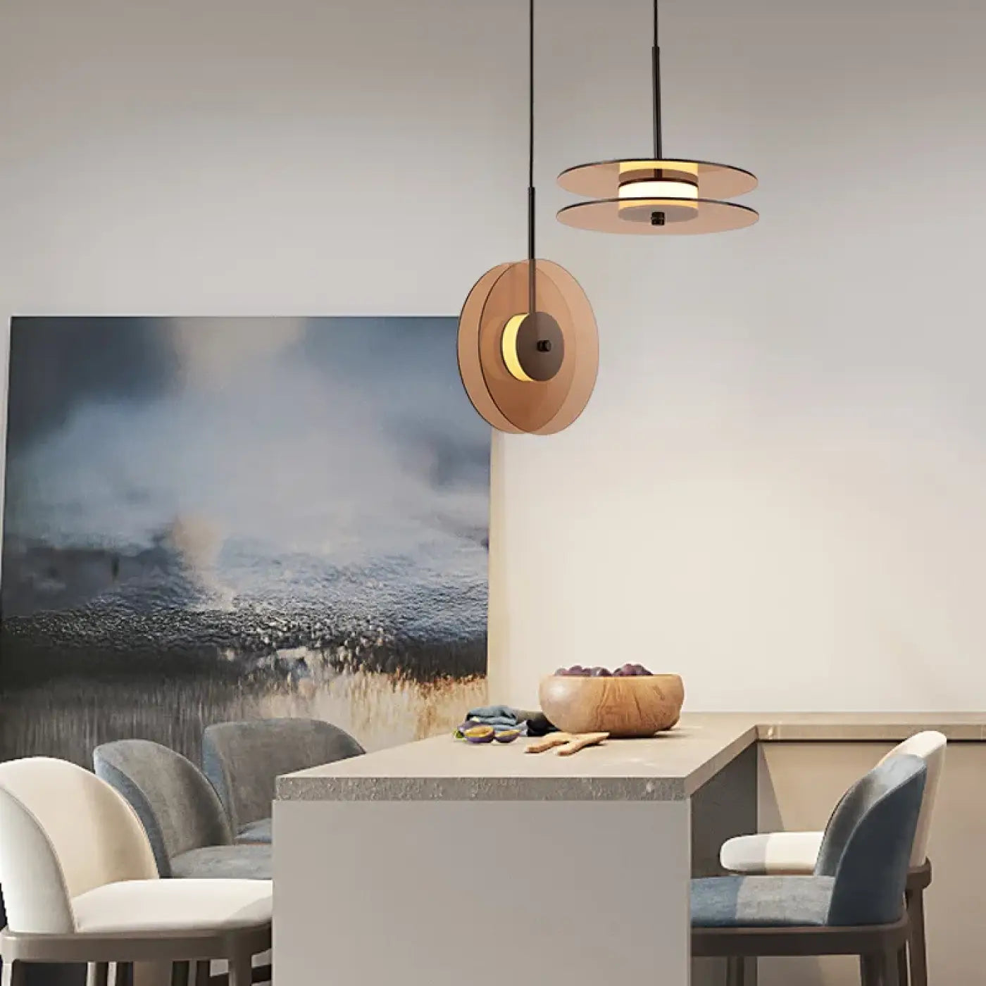 Suspension Luminaire Minimaliste en Metal - Dice
