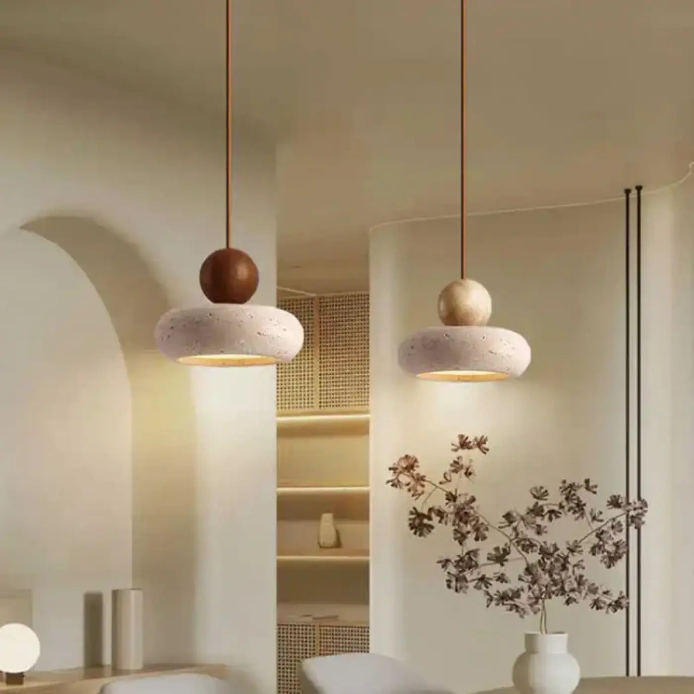 Suspension Luminaire Moderne en Bois - Donut