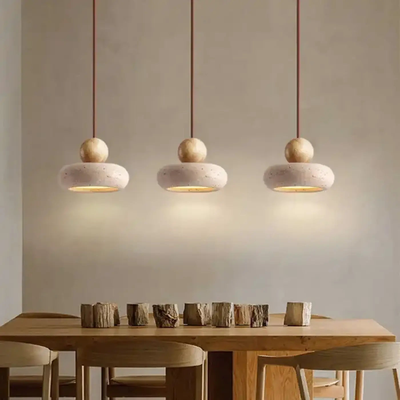 Suspension Luminaire Moderne en Bois - Donut