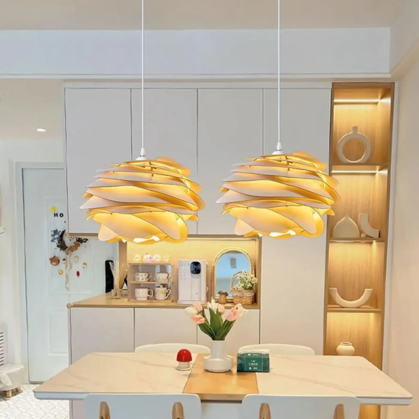 Suspension Luminaire Moderne en Bois - Pidese