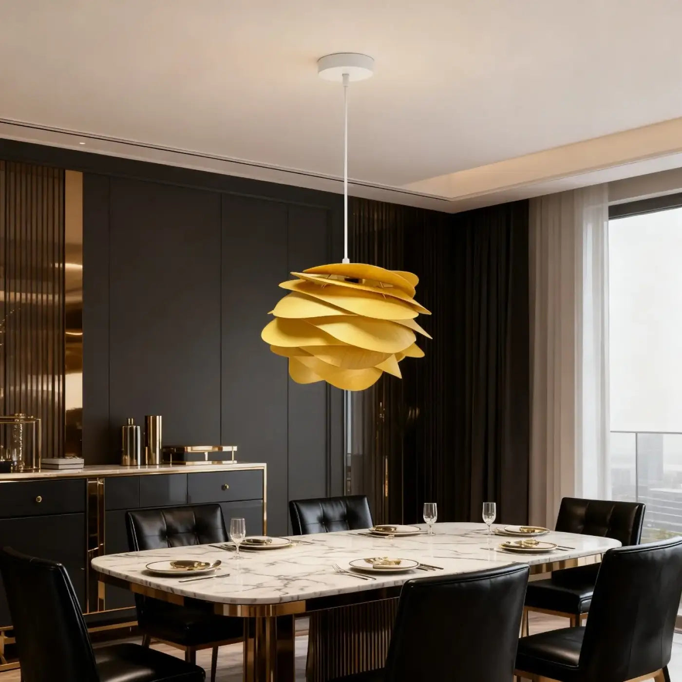 Suspension Luminaire Moderne en Bois - Pidese