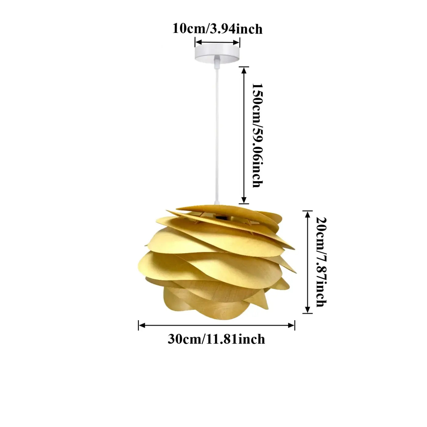 Suspension Luminaire Moderne en Bois - Pidese