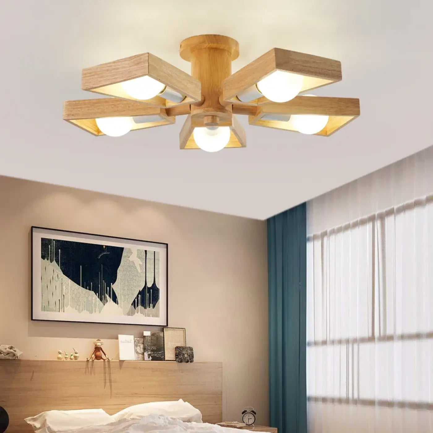 Suspension Luminaire Moderne en Bois - Andy