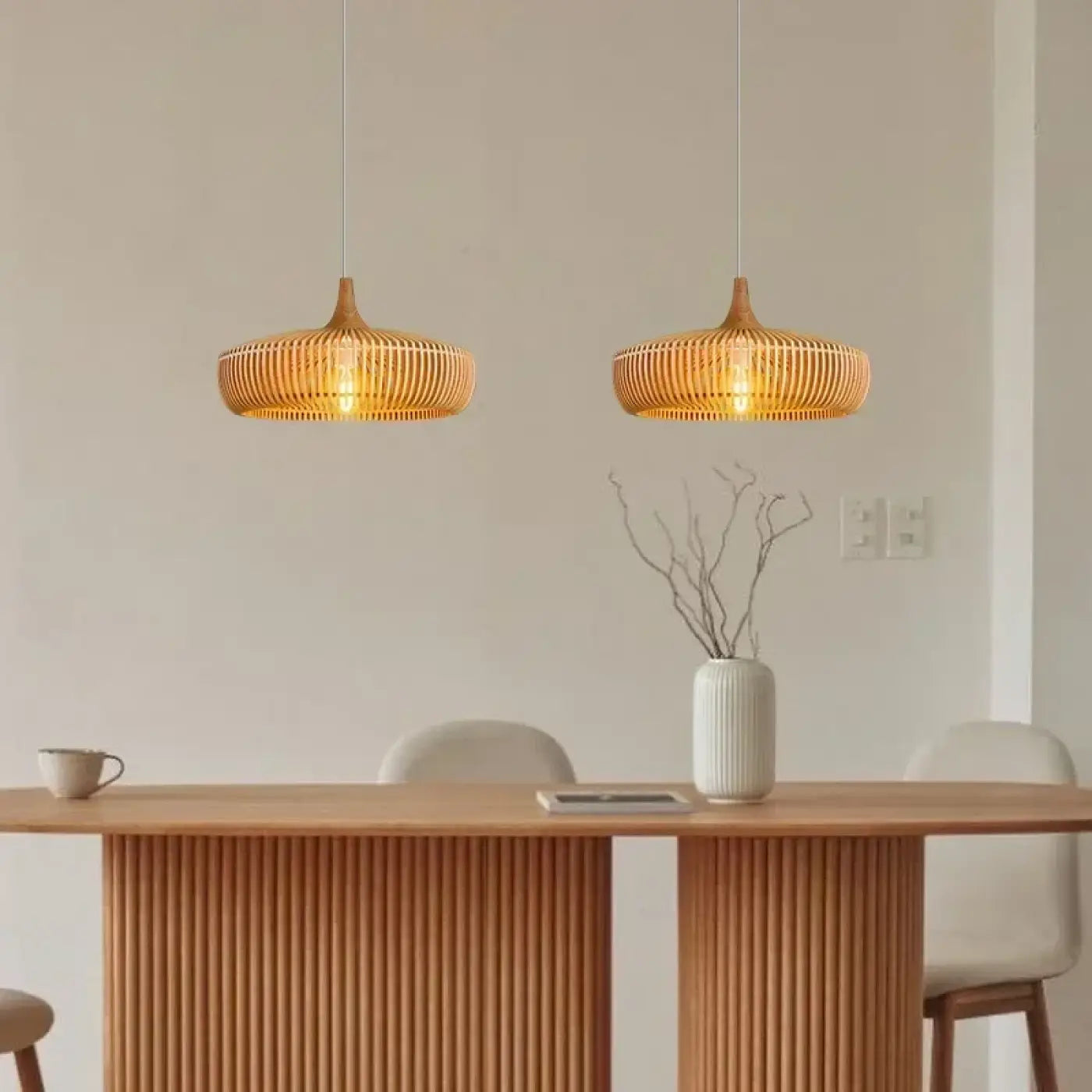 Suspension Luminaire Moderne en Bois - Natir