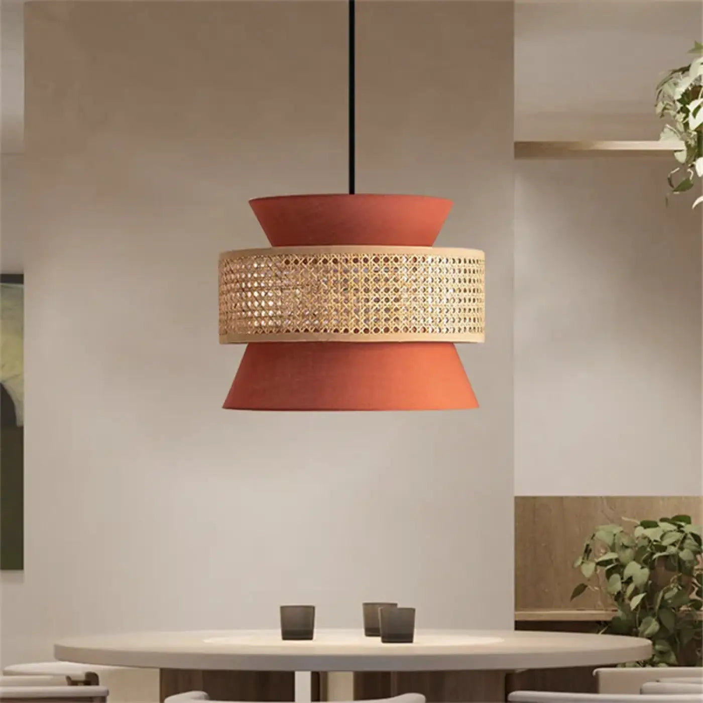 Suspension Luminaire Moderne en Rotin - Cobata