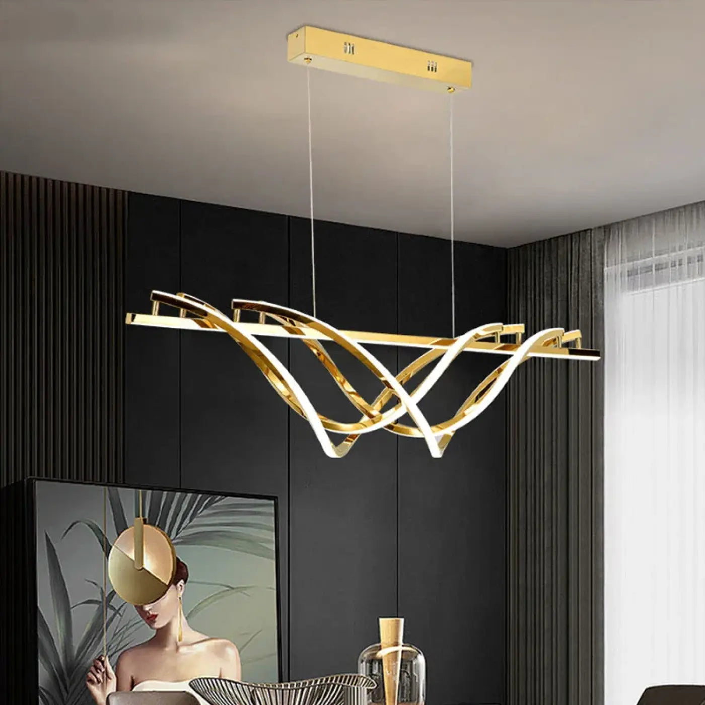 Suspension Luminaire Moderne en Metal - Lugey